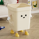 Cute Square Trash Can Household Living Room Bathroom Garbage Bin, 7L Standing White, 12L Standing White, 16L Standing White, 7L Standing Brown, 12L Standing Brown, 16L Standing Brown, 7L Sitting White, 12L Sitting White, 16L Sitting White              ...