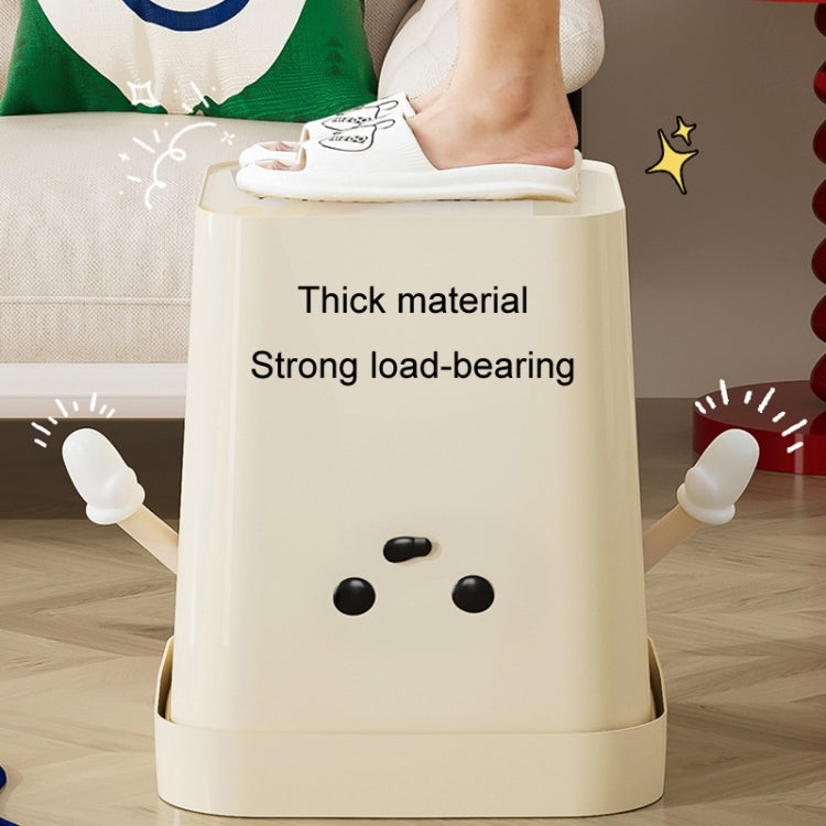 Cute Square Trash Can Household Living Room Bathroom Garbage Bin, 7L Standing White, 12L Standing White, 16L Standing White, 7L Standing Brown, 12L Standing Brown, 16L Standing Brown, 7L Sitting White, 12L Sitting White, 16L Sitting White              ...