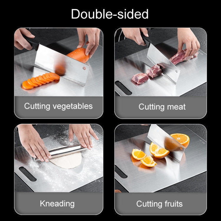 Stainless Steel Anti-Bacterial Anti-Mold Board Home Kitchen Thickened Chopping Board, 304 39x28cm, 304 46x30cm, 316 39x28cm, 316 46x30cm