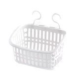 Plastic Hanging Basket With Hook Kitchen Storage Drain Basket Shelf Bathroom Organizer, Small Grey, Small Beige, Large Grey, Large Beige