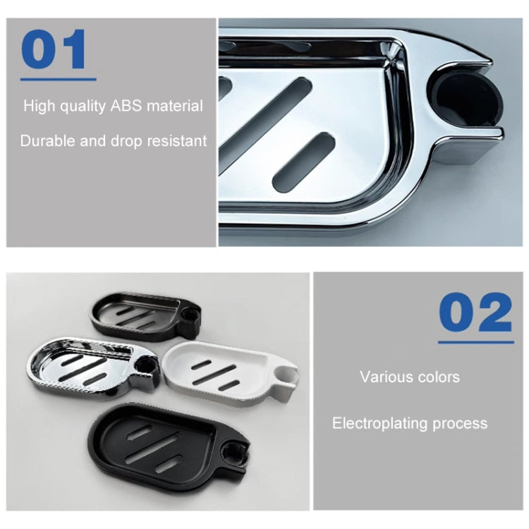 Household Bathroom Shower Soap Holder Laboratory Drainage Organizer, Glossy, Matte Black, Matte White, Brushed Gray