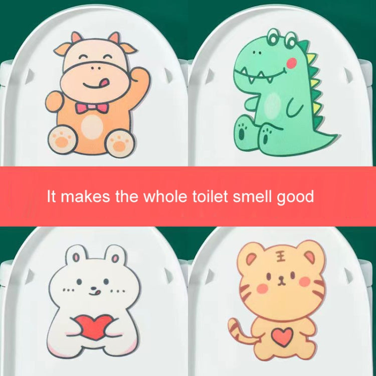 4pcs Bathroom Toilet Deodorant Stickers Felt Cute Cartoon Aromatherapy Decorative Wall Stickers, 22x18cm