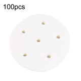 100pcs Food Grade Disposable Round Non-stick Steamer Paper Perforated Buns Steamer Pads, 7.6cm, 8.89cm, 10.16cm, 11.4cm, 12.7cm, 14cm, 16.5cm