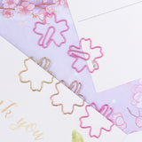 Metal Special-shaped Paper Clips File Classification And Storage Paper Clips, 10pcs /Box Sakura