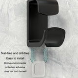 2pcs Bathroom Shelf No-Punch Washbasin Hook Kitchen Wall Mounted Storage Rack