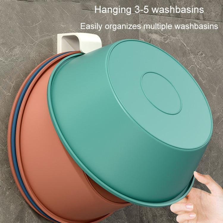 2pcs Bathroom Shelf No-Punch Washbasin Hook Kitchen Wall Mounted Storage Rack