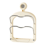 Wall Mount Pot Lids Holder No Punching Suction Cup Double Layer Storage Rack, Cream Color, Milk Tea Brown, Ivory White
