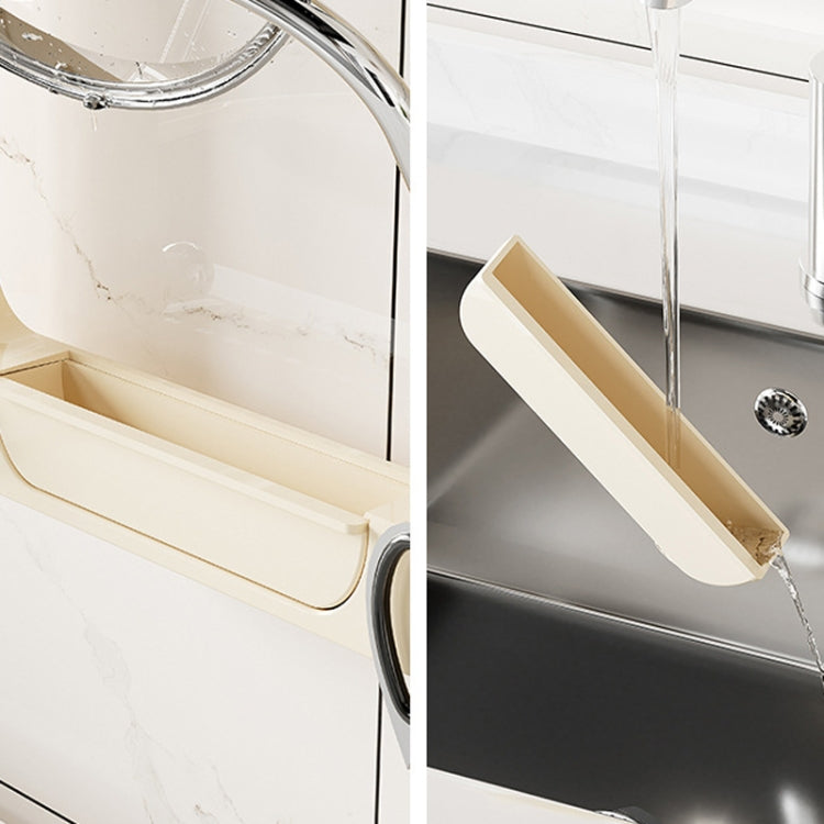 Wall Mount Pot Lids Holder No Punching Suction Cup Double Layer Storage Rack, Cream Color, Milk Tea Brown, Ivory White