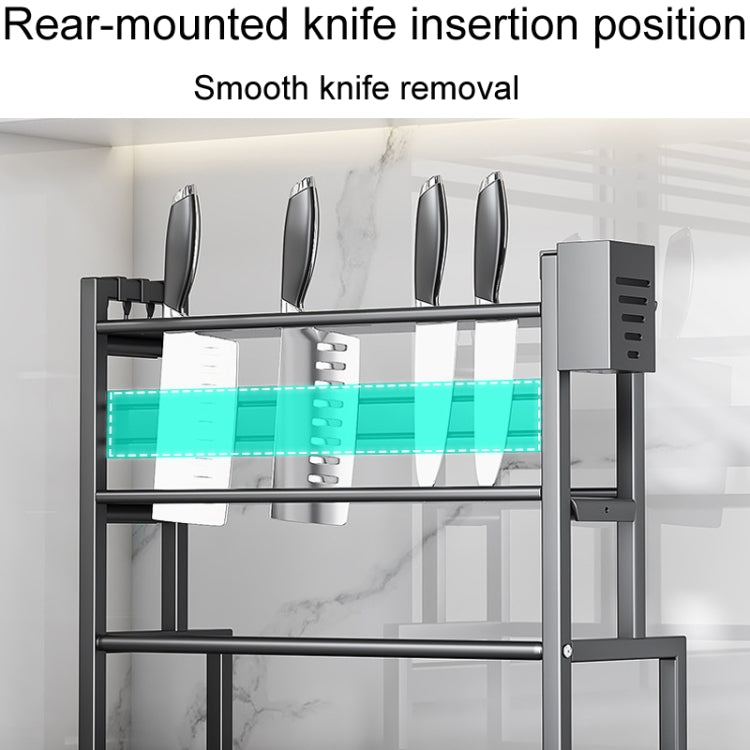 Kitchen Multifunctional Shelf Household Countertop Spice Storage Racks, Dual-Layer 30cm, Dual-Layer 40cm, Dual-Layer 50cm, Three-Layer 30cm, Three-Layer 40cm, Three-Layer 50cm