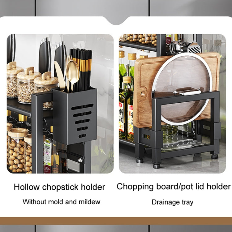 Kitchen Multifunctional Shelf Household Countertop Spice Storage Racks, Dual-Layer 30cm, Dual-Layer 40cm, Dual-Layer 50cm, Three-Layer 30cm, Three-Layer 40cm, Three-Layer 50cm