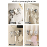 Bathroom Suction Cup Hooks Household Wall Mounted Hanging Organizer