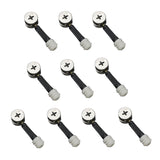 3 In 1 Screw Connector Furniture Link Fixer Closet Eccentric Wheel Nut Connection Fastener, 10pcs 40mm, 10pcs 35mm