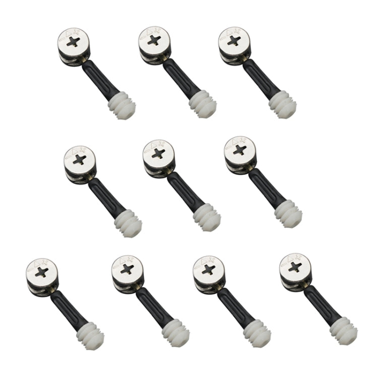 3 In 1 Screw Connector Furniture Link Fixer Closet Eccentric Wheel Nut Connection Fastener, 10pcs 40mm, 10pcs 35mm