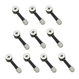 3 In 1 Screw Connector Furniture Link Fixer Closet Eccentric Wheel Nut Connection Fastener, 10pcs 40mm, 10pcs 35mm