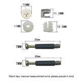3 In 1 Screw Connector Furniture Link Fixer Closet Eccentric Wheel Nut Connection Fastener, 10pcs 40mm, 10pcs 35mm