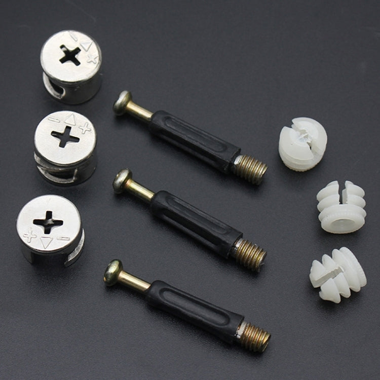 3 In 1 Screw Connector Furniture Link Fixer Closet Eccentric Wheel Nut Connection Fastener, 10pcs 40mm, 10pcs 35mm