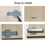 With Screws Cabinet Catch Magnetic Latches Push To Open Drawer Door Stopper, Plane Bottom