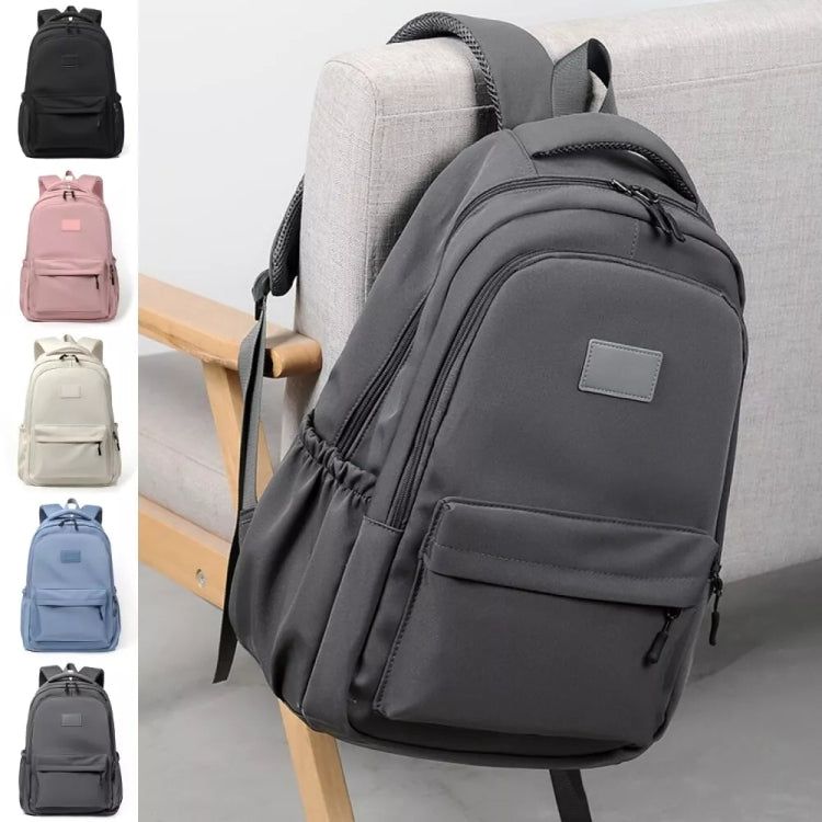 Solid Color Backpack Teenager School Bag Travel Shoulder Bag For Men Women