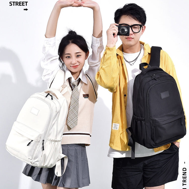 Solid Color Backpack Teenager School Bag Travel Shoulder Bag For Men Women