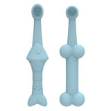 2pcs / Set Cats And Dogs Silicone Toothbrush Pet Oral Cleaning Care Tool