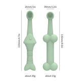 2pcs / Set Cats And Dogs Silicone Toothbrush Pet Oral Cleaning Care Tool