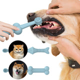 2pcs / Set Cats And Dogs Silicone Toothbrush Pet Oral Cleaning Care Tool