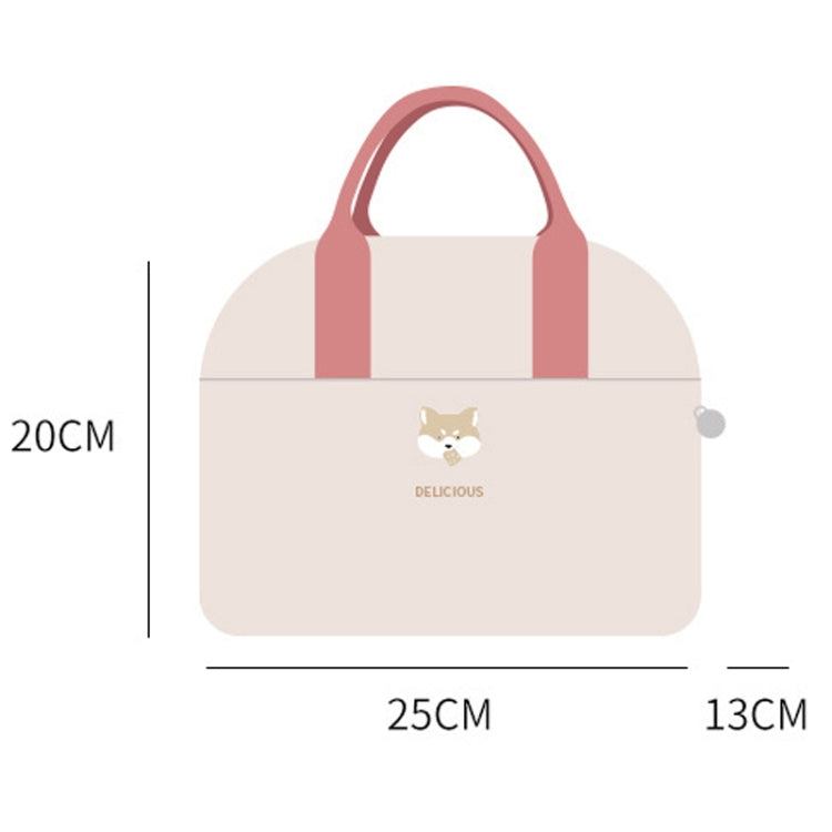 Thickened Portable Thermal Lunch Bag Waterproof Large Capacity Bento Bag With Badge