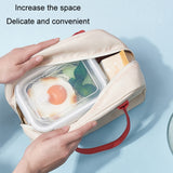 Thickened Portable Thermal Lunch Bag Waterproof Large Capacity Bento Bag With Badge