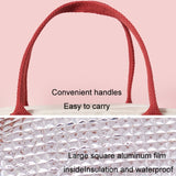 Thickened Portable Thermal Lunch Bag Waterproof Large Capacity Bento Bag With Badge