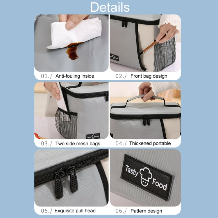 Portable Handheld Insulated Lunch Pack Outdoor Picnic Insulated Bento Bag