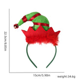 3D Cartoon Christmas Headband Christmas Party Decorations, Clown Hat, Double Crutches, Santas Legs, Christmas Hat, Long-legged Santas, Red White Plaid, Brown Antler Bow, Brown Antlers Flower, HOHOHO