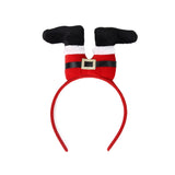 3D Cartoon Christmas Headband Christmas Party Decorations, Clown Hat, Double Crutches, Santas Legs, Christmas Hat, Long-legged Santas, Red White Plaid, Brown Antler Bow, Brown Antlers Flower, HOHOHO
