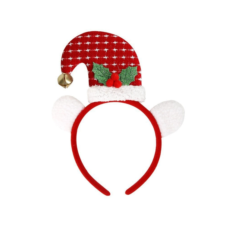 3D Cartoon Christmas Headband Christmas Party Decorations, Clown Hat, Double Crutches, Santas Legs, Christmas Hat, Long-legged Santas, Red White Plaid, Brown Antler Bow, Brown Antlers Flower, HOHOHO
