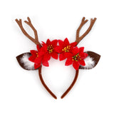 3D Cartoon Christmas Headband Christmas Party Decorations, Clown Hat, Double Crutches, Santas Legs, Christmas Hat, Long-legged Santas, Red White Plaid, Brown Antler Bow, Brown Antlers Flower, HOHOHO