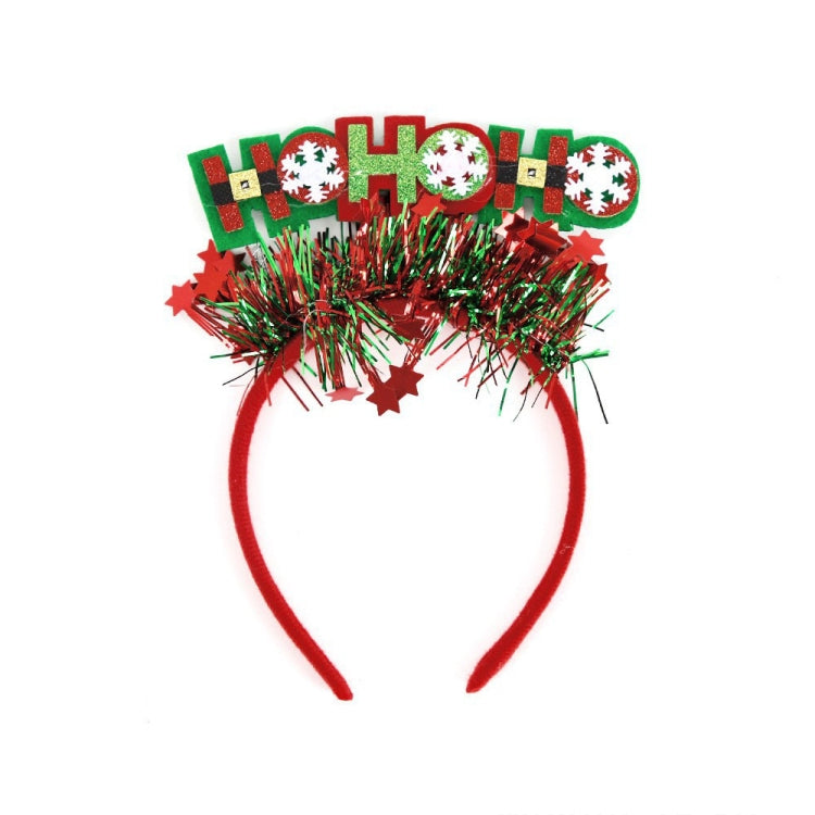 3D Cartoon Christmas Headband Christmas Party Decorations, Clown Hat, Double Crutches, Santas Legs, Christmas Hat, Long-legged Santas, Red White Plaid, Brown Antler Bow, Brown Antlers Flower, HOHOHO