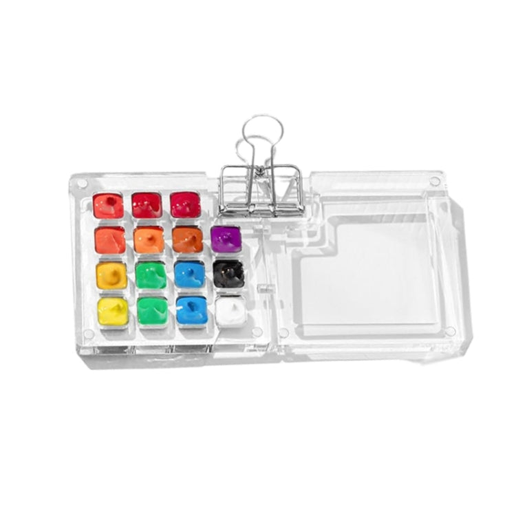 Mini Portable Watercolor Acrylic Box For Sketching, 8 Grids, 15 Grids