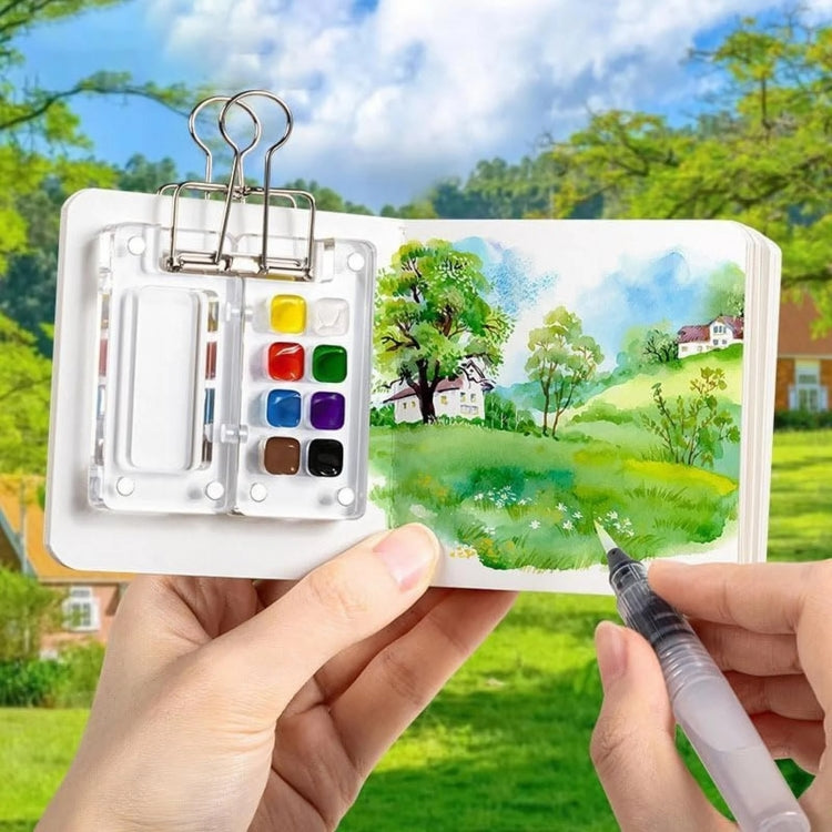 Mini Portable Watercolor Acrylic Box For Sketching, 8 Grids, 15 Grids