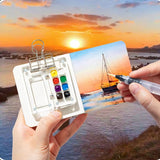 Mini Portable Watercolor Acrylic Box For Sketching, 8 Grids, 15 Grids