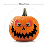25mm Halloween Party Favors Label Stickers DIY Decorative Labels Cute Smile Pumpkin Seal Stickers, 500pcs/ Roll