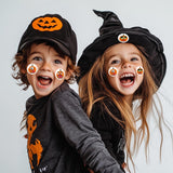 25mm Halloween Party Favors Label Stickers DIY Decorative Labels Cute Smile Pumpkin Seal Stickers, 500pcs/ Roll