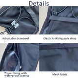 Running Sports Waist Bag Ultra-thin Breathable Belt With Trekking Pole Fixing Strap, XS/S/M, L/XL/XXL