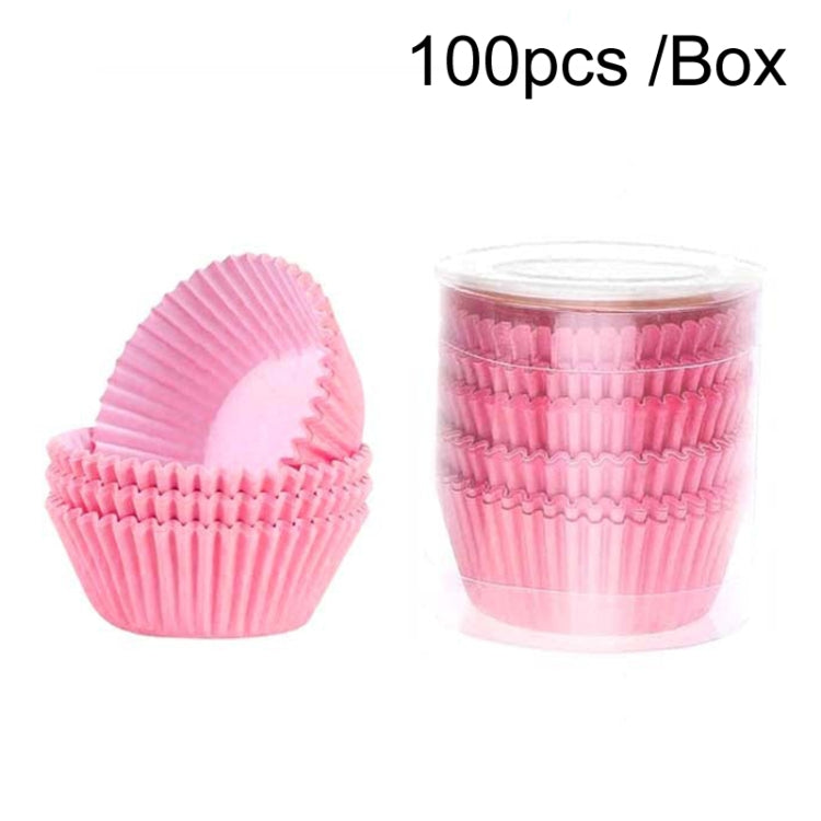100pcs /Box Baking Utensils Cake Paper Cups Muffins Paper Cupcake Wrappers Oil-proof Chocolate Cake Tray