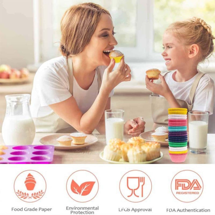 100pcs /Box Baking Utensils Cake Paper Cups Muffins Paper Cupcake Wrappers Oil-proof Chocolate Cake Tray