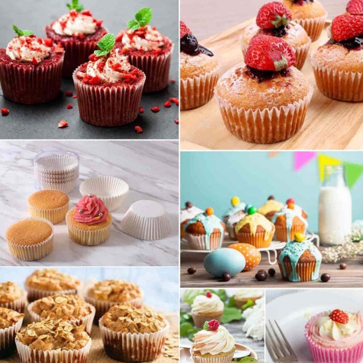 100pcs /Box Baking Utensils Cake Paper Cups Muffins Paper Cupcake Wrappers Oil-proof Chocolate Cake Tray