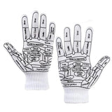 English Hand Massage Gloves Acupuncture Point Palm Reflex Zone Meridian Physical Therapy Gloves, Average
