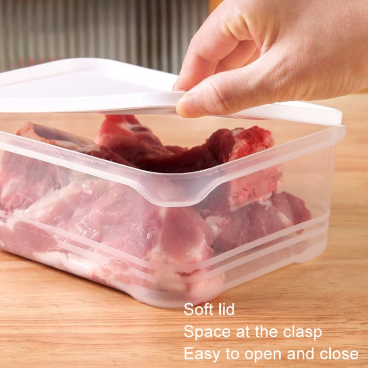Refrigerator Storage Box Large Capacity Transparent Fresh Food Organiser, 2000ml Square