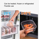 Refrigerator Storage Box Large Capacity Transparent Fresh Food Organiser, 2000ml Square