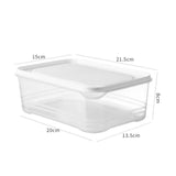 Refrigerator Storage Box Large Capacity Transparent Fresh Food Organiser, 2000ml Square
