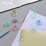 30pcs Anti-Roll Retainer Push-Pull Clip A4 Paper Loose-leaf Clip, 30pcs Push-Pull Clip