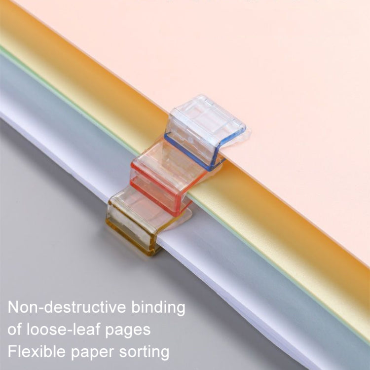 30pcs Anti-Roll Retainer Push-Pull Clip A4 Paper Loose-leaf Clip, 30pcs Push-Pull Clip